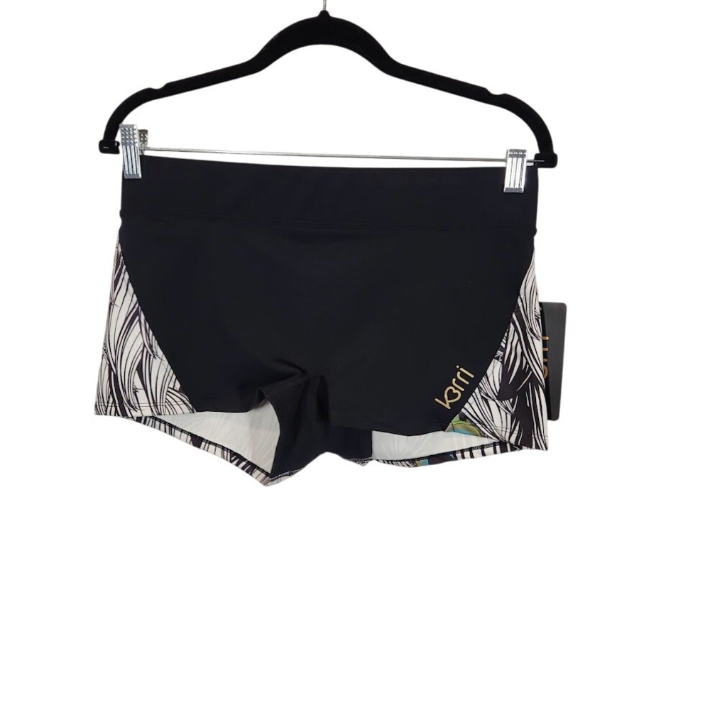 Asics Karri Shorts Ladies Activewear Black‎ Floral Print Running Gym Workout